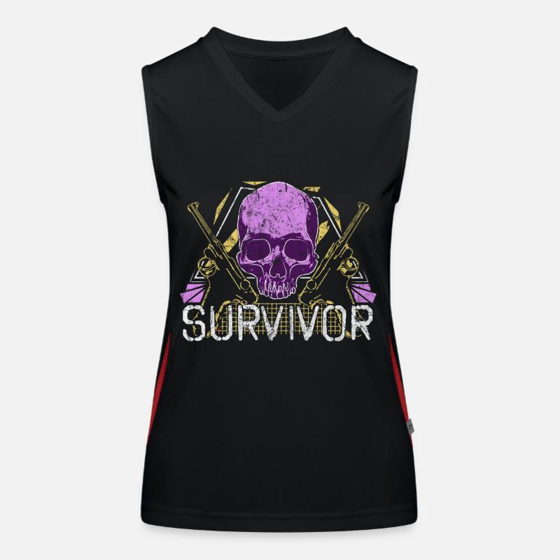 Dis crâne Débardeur respirant contrasté Femme