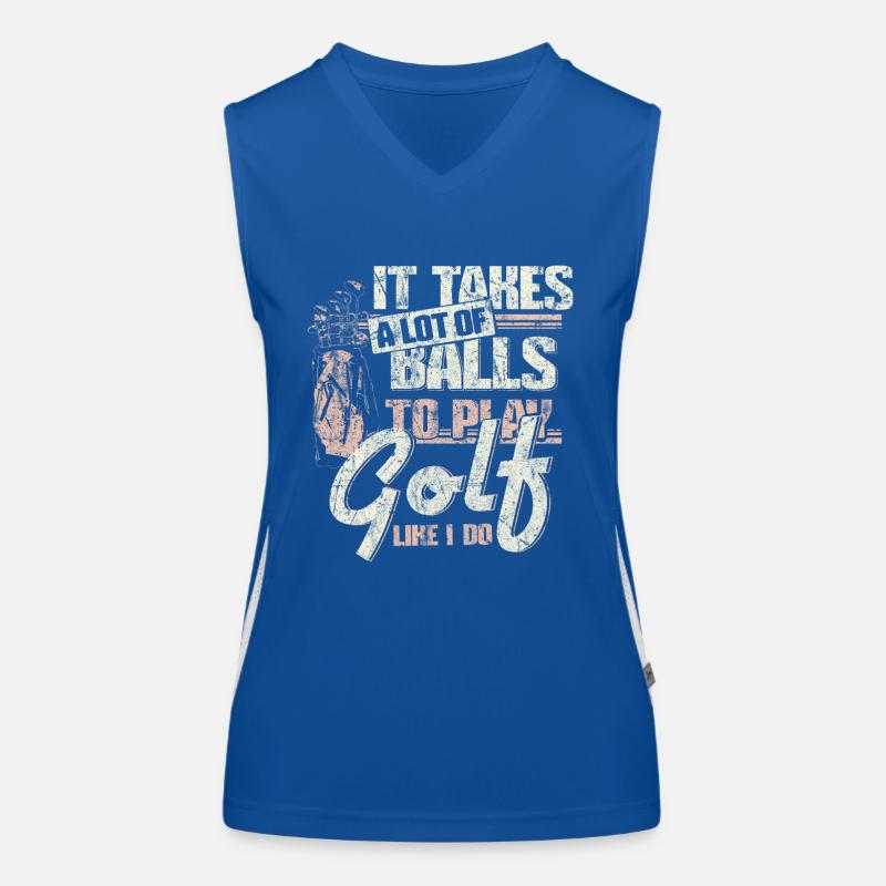 Golf Golfer Sport Gift Idea Women's Functional Contrast Tank Top
