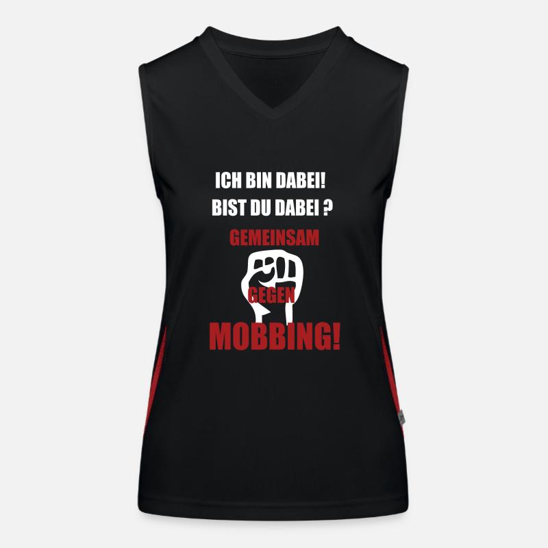 Gemeinsam Gegen Mobbing Funktionelles Kontrast-Tank Top für Frauen