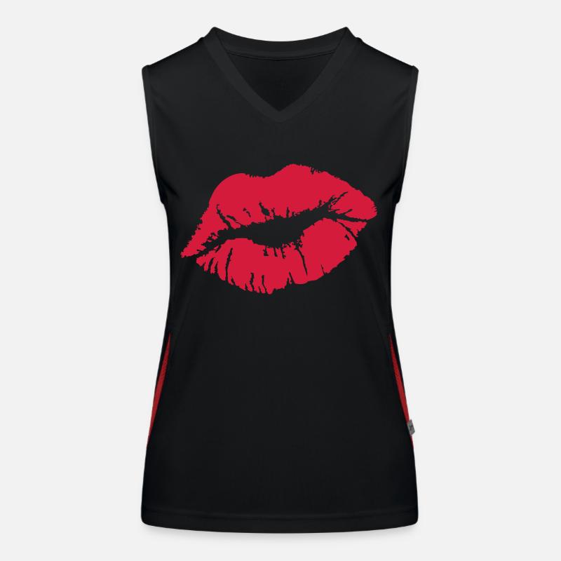 kuss Funktionelles Kontrast-Tank Top für Frauen