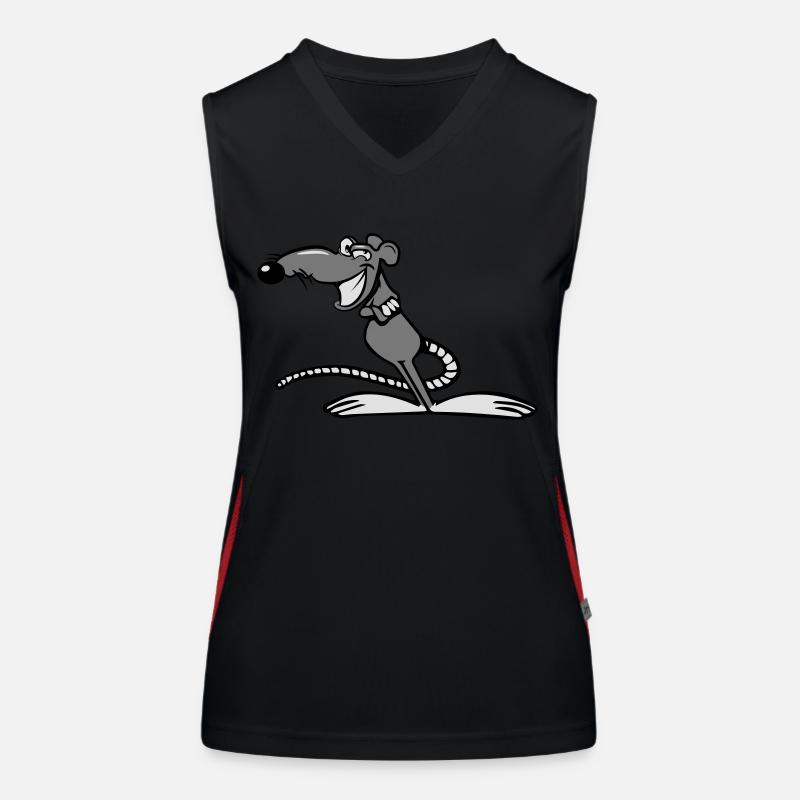 rat drôle cool Débardeur respirant contrasté Femme