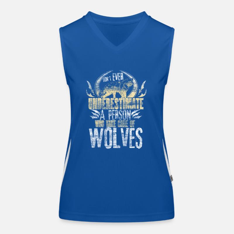 Wolf Wölfe Geschenkidee Funktionelles Kontrast-Tank Top für Frauen