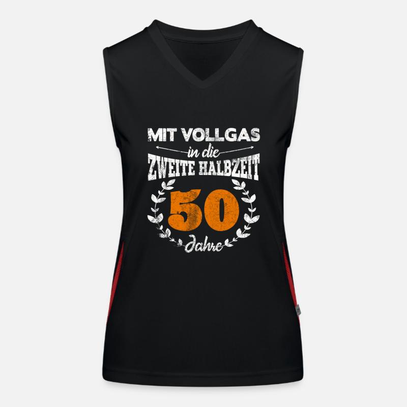 50. Geburtstag Funktionelles Kontrast-Tank Top für Frauen