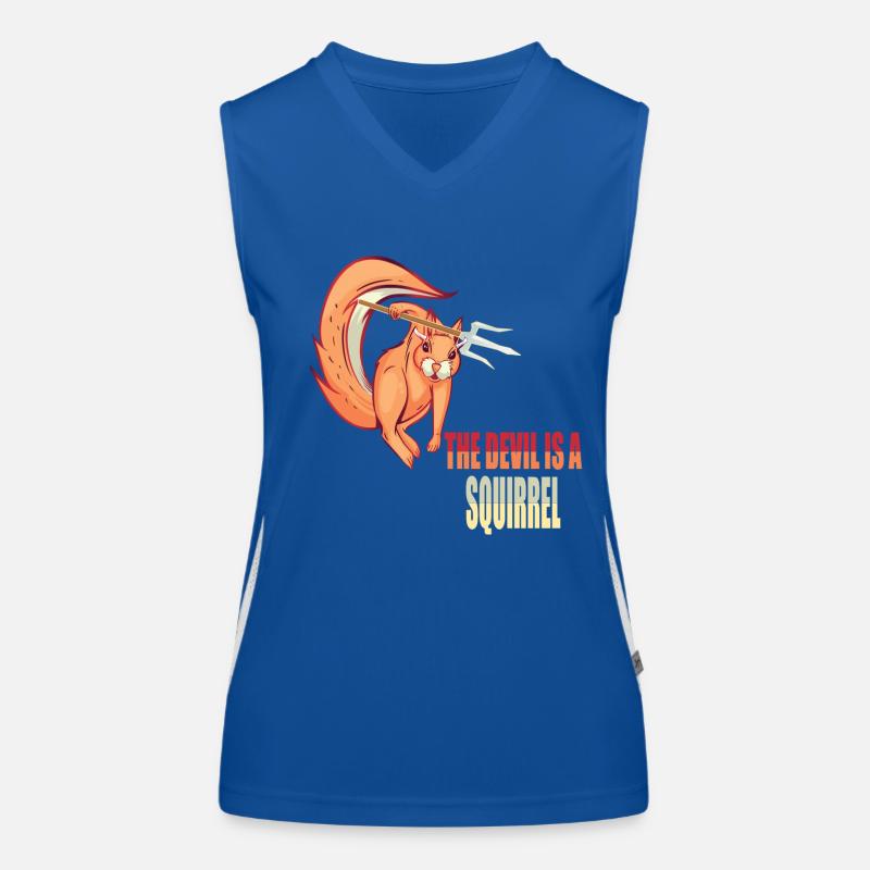 The devil is a squirrel, Devil Squirrel Women's Functional Contrast Tank Top