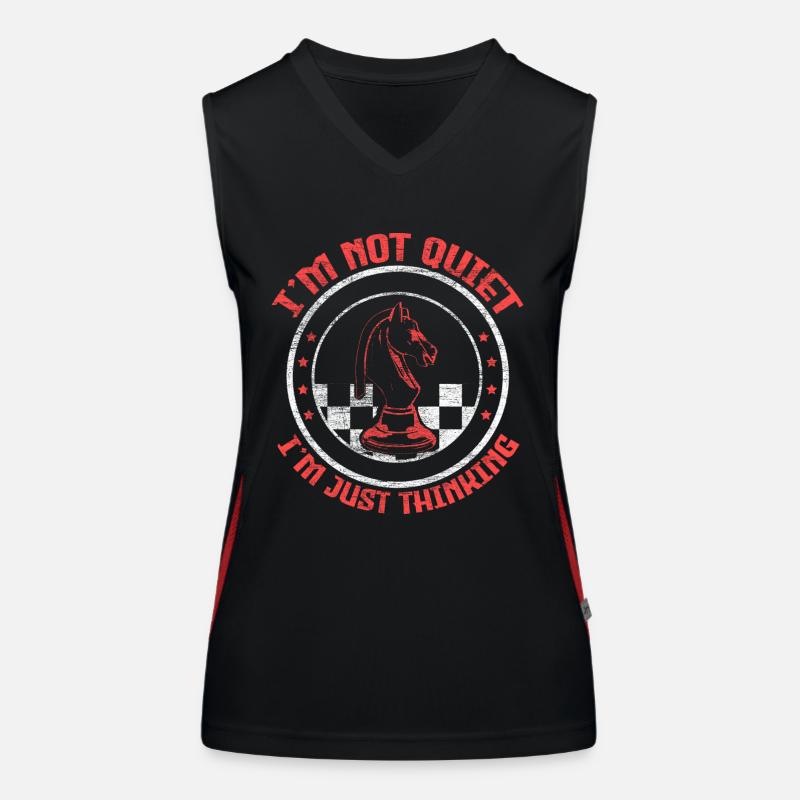 Chess board game Women's Functional Contrast Tank Top