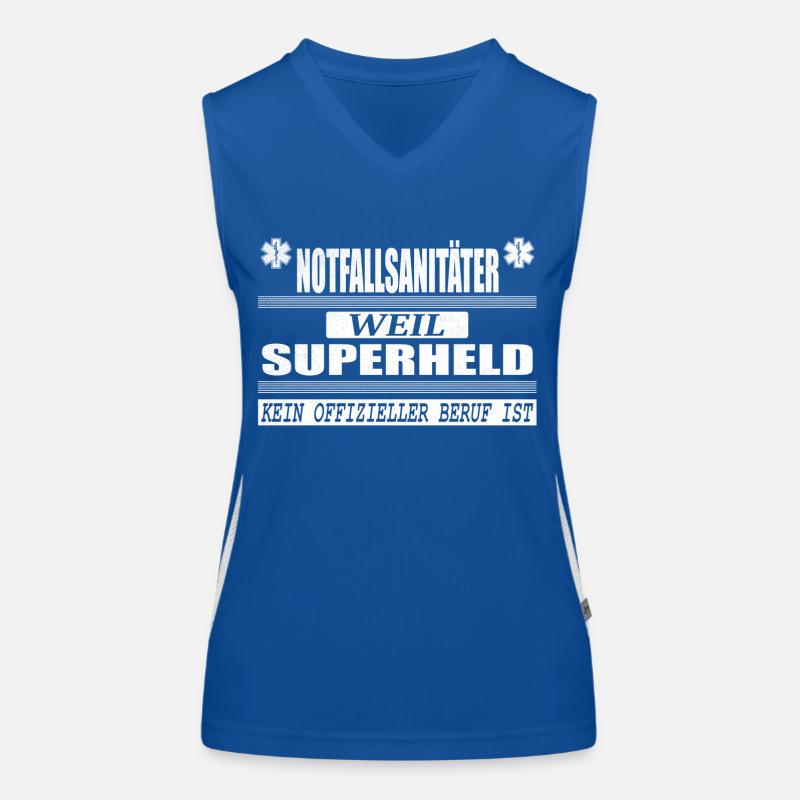 Notfallsanitäter Geschenk Superheld Notfall Humor Funktionelles Kontrast-Tank Top für Frauen