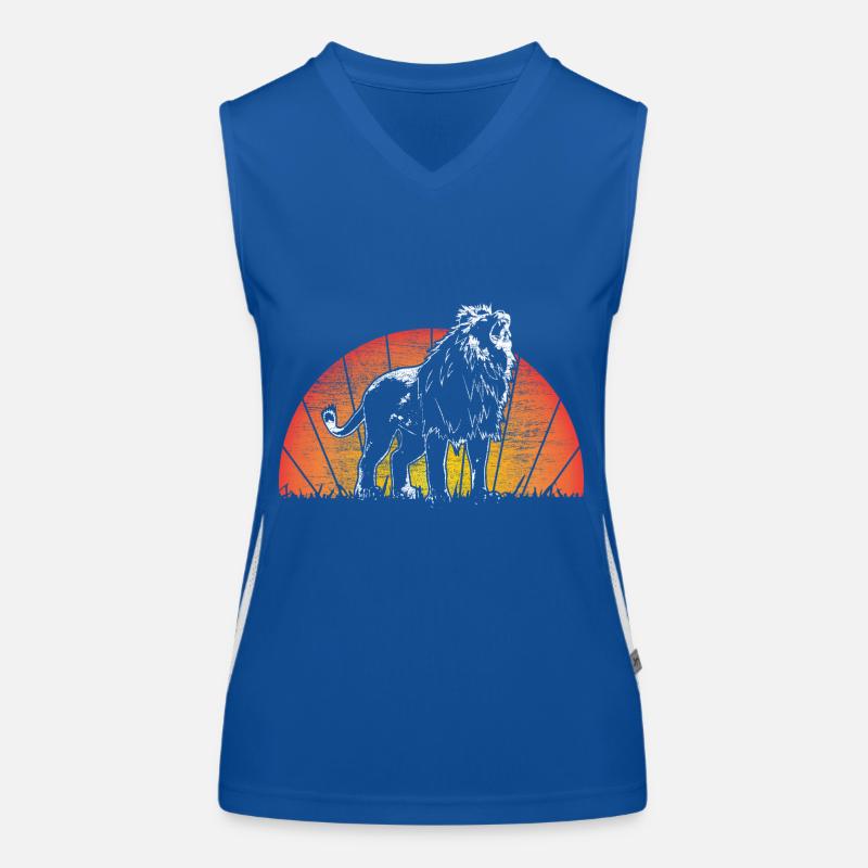 Löwe Mähne Tier Funktionelles Kontrast-Tank Top für Frauen