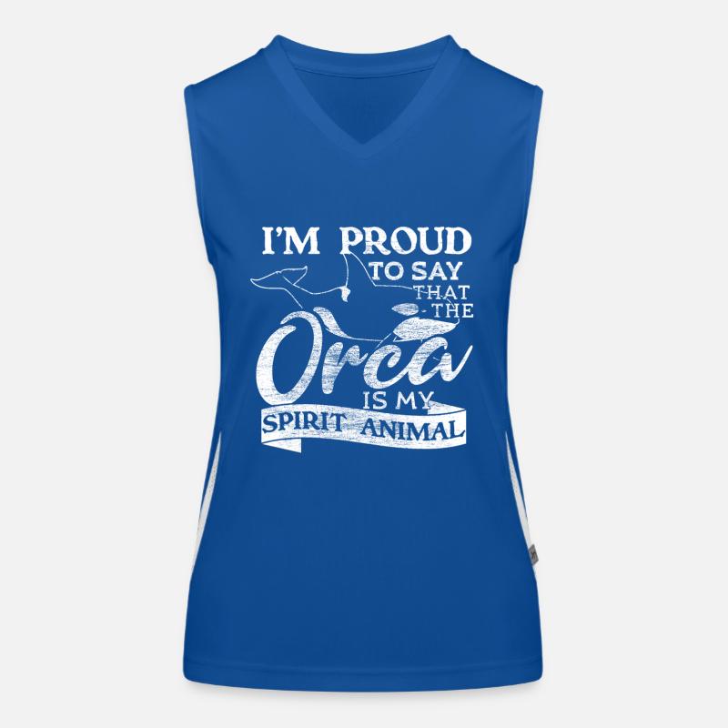 Orca Wal Geschenkidee Funktionelles Kontrast-Tank Top für Frauen