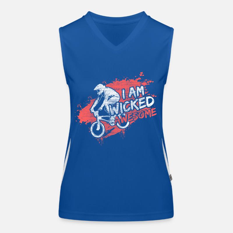 BMX Spaß Sport Geschenkidee Funktionelles Kontrast-Tank Top für Frauen