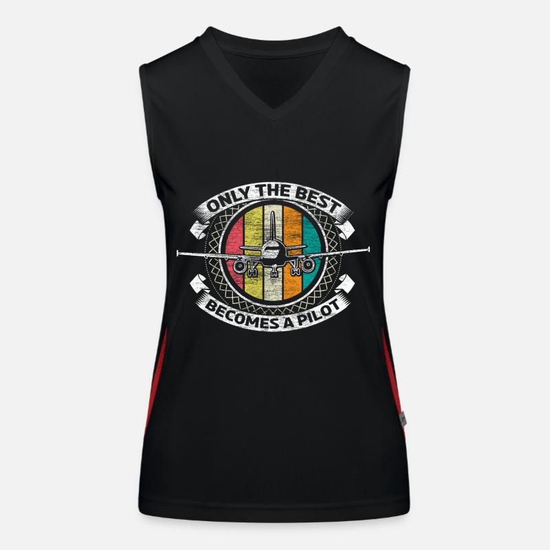 Pilot Gift Idea Women's Functional Contrast Tank Top