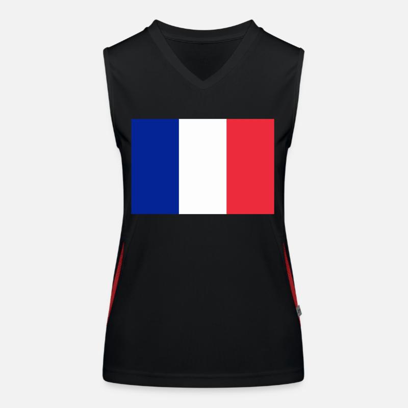 Drapeau français / French flag Débardeur respirant contrasté Femme