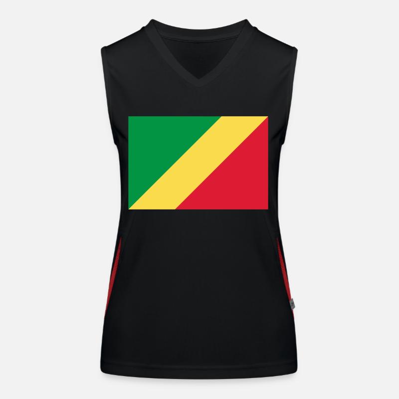 Drapeau Congo / Congo flag Débardeur respirant contrasté Femme