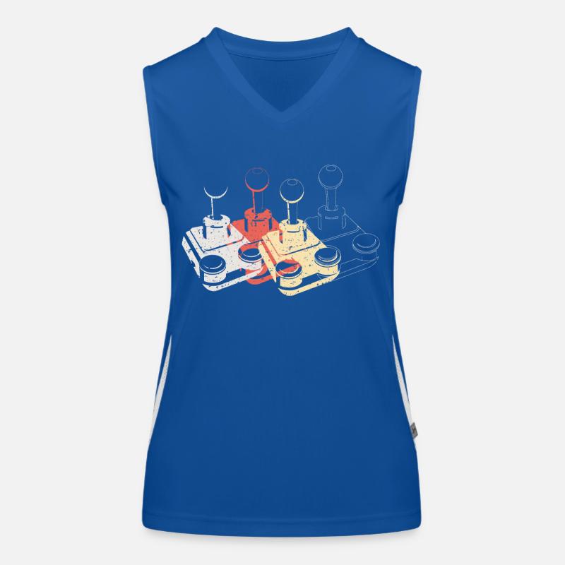 Joystick Spieler Spiel Controller retro Gaming 1 Funktionelles Kontrast-Tank Top für Frauen