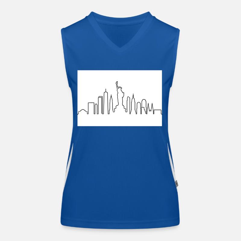 Horizonte de NY Camiseta funcional de tirantes en contraste para mujer
