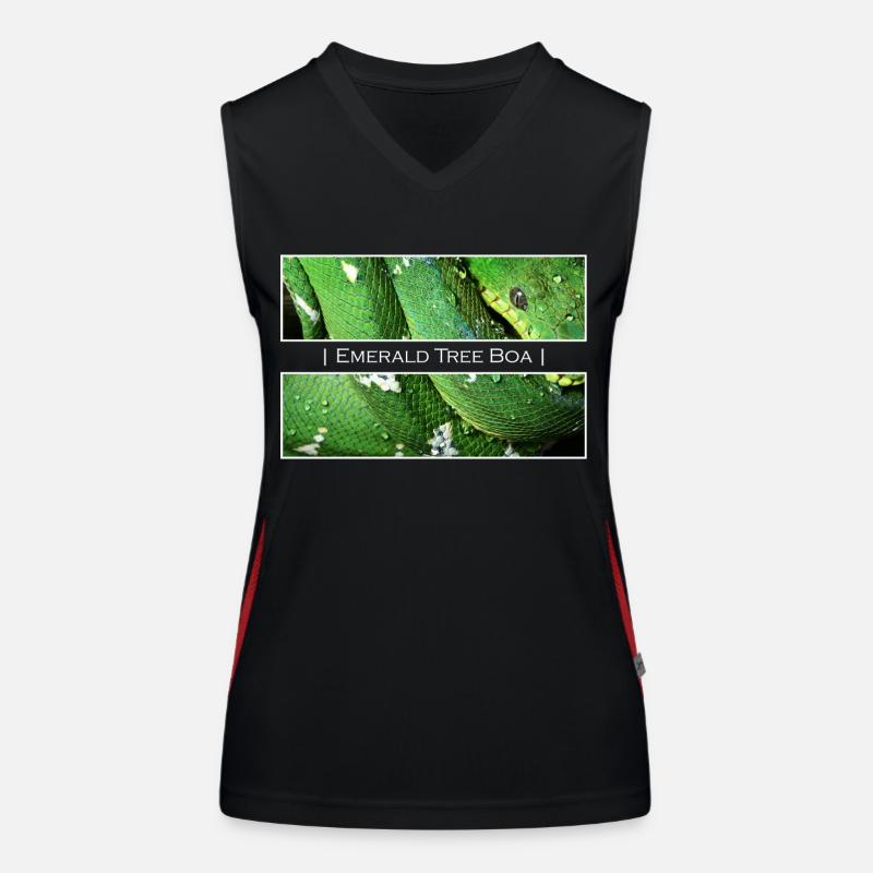 Smaragdbaum-Boa Funktionelles Kontrast-Tank Top für Frauen