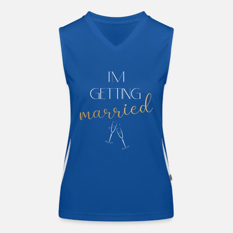 Wedding Married White Funktionelles Kontrast-Tank Top für Frauen