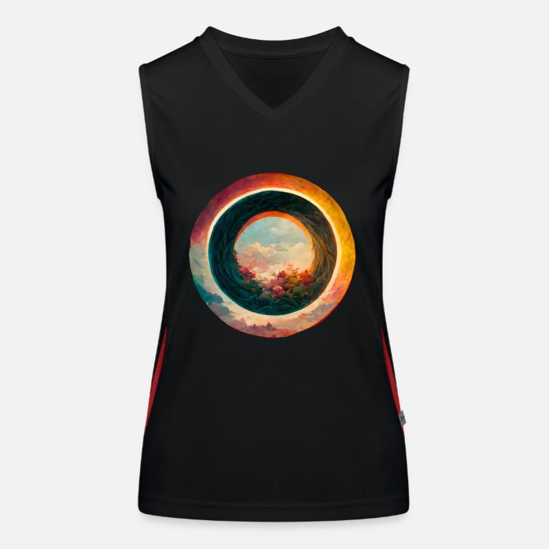 A circle in a circle Women's Functional Contrast Tank Top
