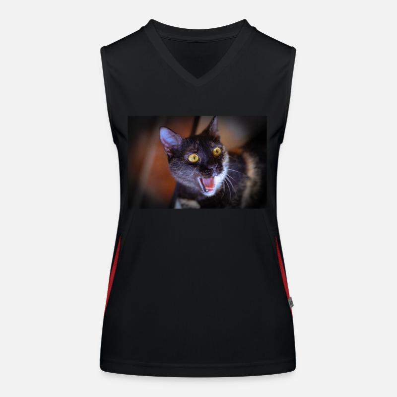 my funny cat Women's Functional Contrast Tank Top