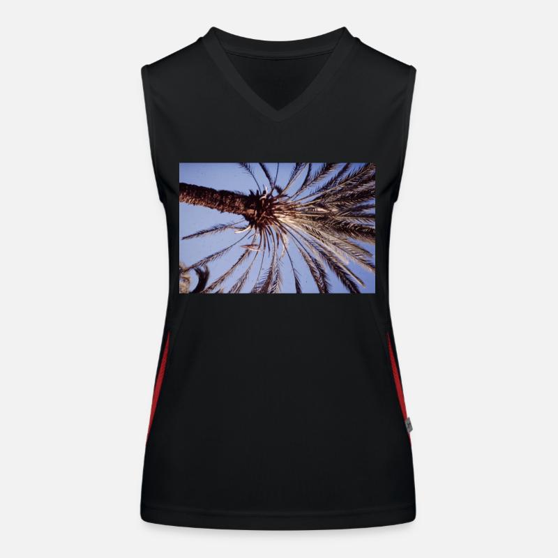 Coconut Tree Funktionelles Kontrast-Tank Top für Frauen