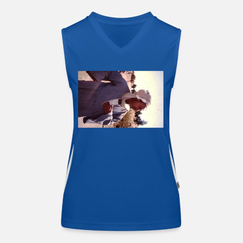 Retro Egypt Man Funktionelles Kontrast-Tank Top für Frauen