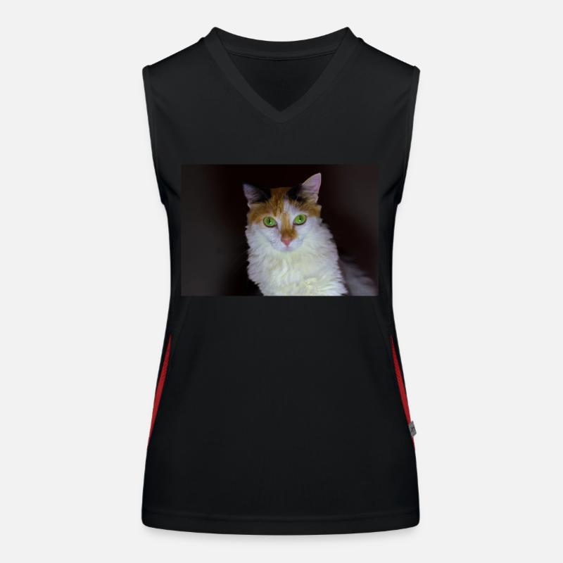 le chat au doux regard Débardeur respirant contrasté Femme