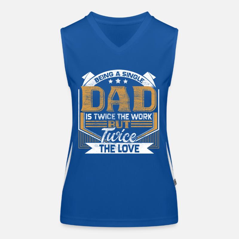 Single Father Papa Father's Day Women's Functional Contrast Tank Top