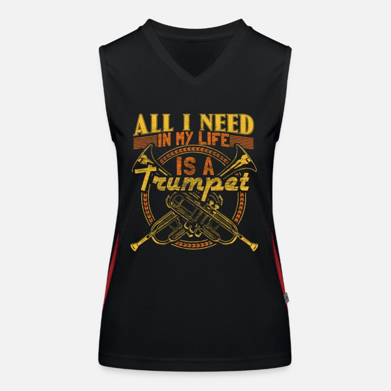 Trompete Trompeter Orchester Geschenkidee Funktionelles Kontrast-Tank Top für Frauen