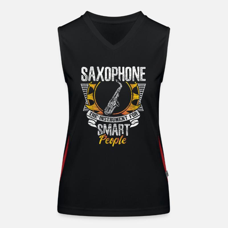 Saxophone Wind Instrument Music Gift Idea Women's Functional Contrast Tank Top