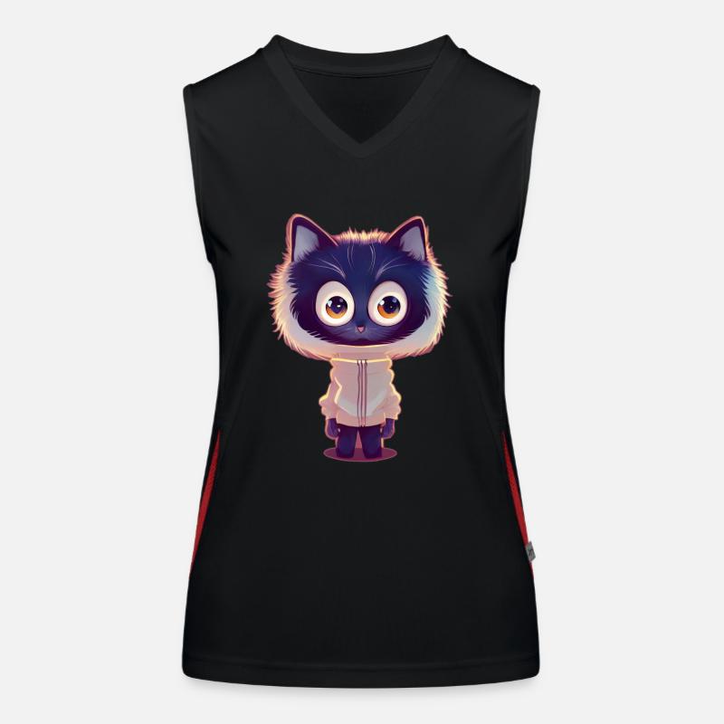 Chat renard avec pull Débardeur respirant contrasté Femme