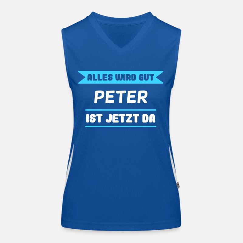 Peter Name Design für stolze Peter Funktionelles Kontrast-Tank Top für Frauen