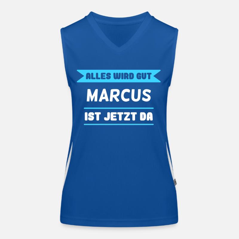 Marcus Name Design für stolze Marcus Funktionelles Kontrast-Tank Top für Frauen