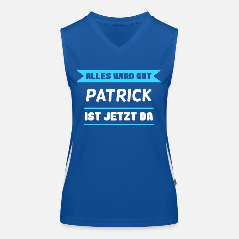 Patrick Name Design für stolze Patricks Funktionelles Kontrast-Tank Top für Frauen