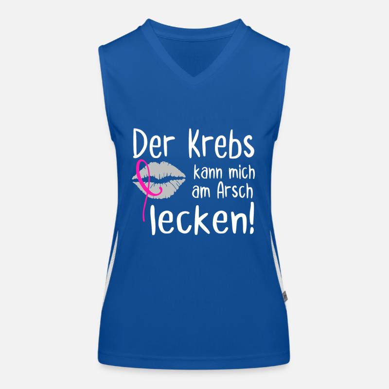 Der Krebs kann mich am Arsch lecken Funktionelles Kontrast-Tank Top für Frauen