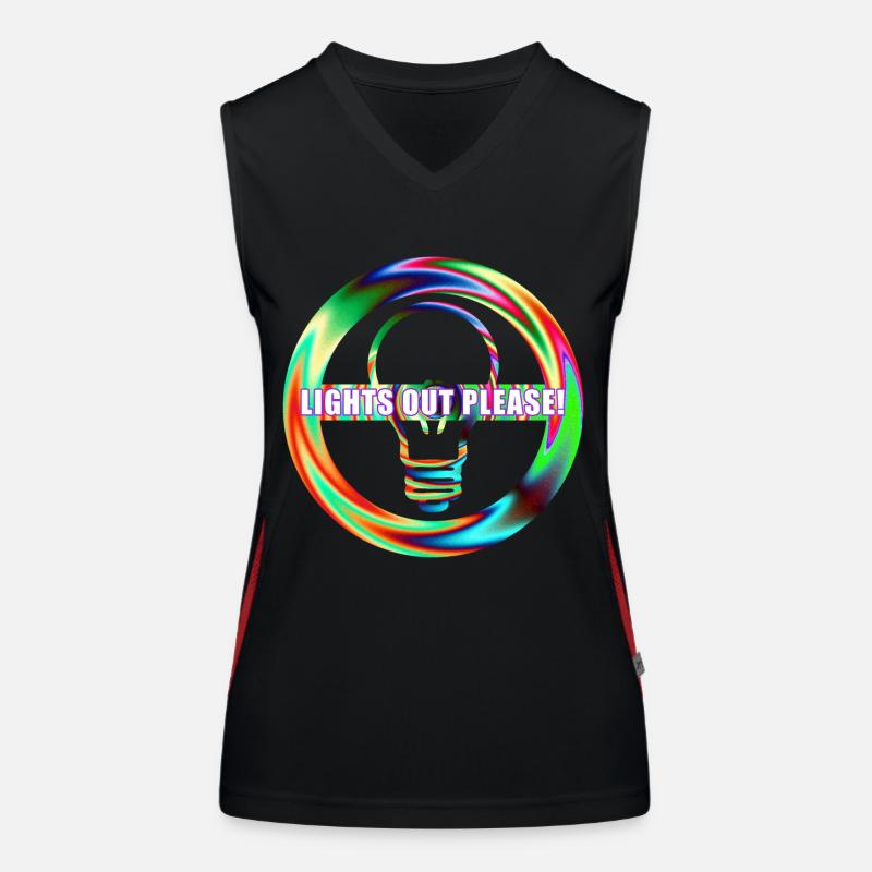 Turn off light from lamp Women's Functional Contrast Tank Top