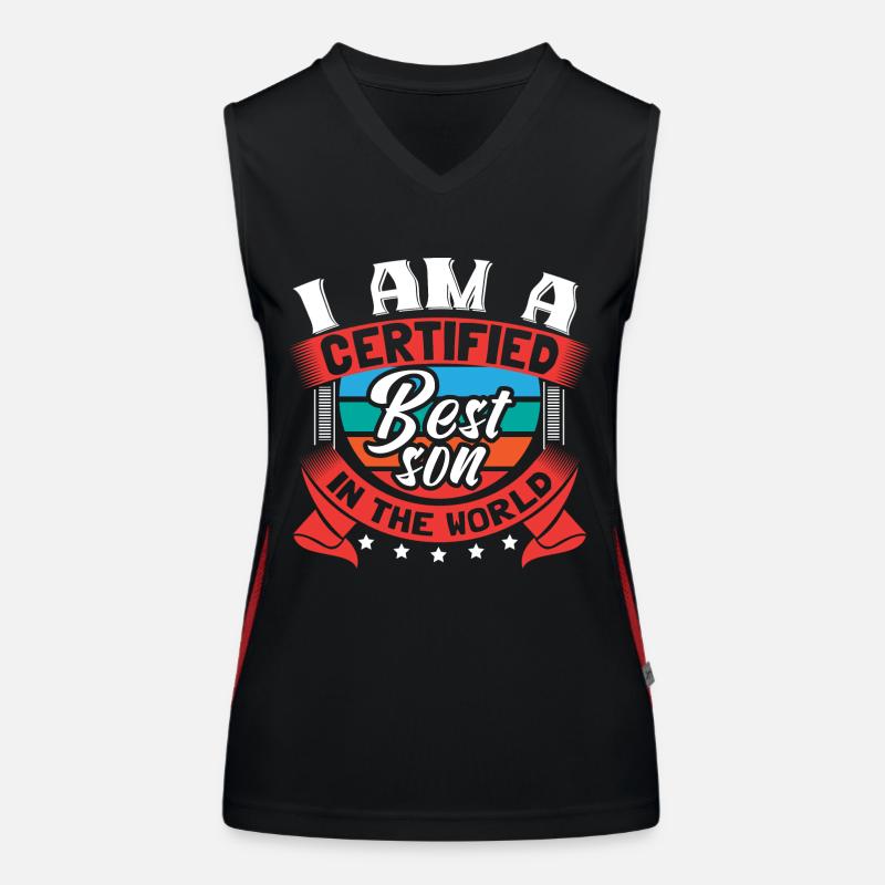 Sohn Mutter Junge Funktionelles Kontrast-Tank Top für Frauen