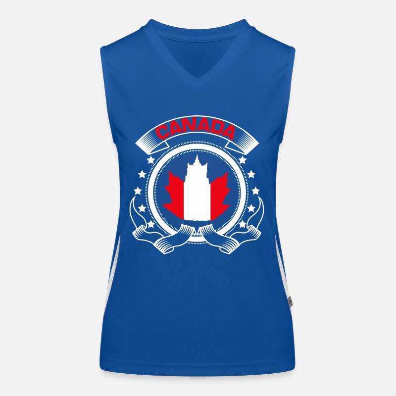 Idée cadeau du drapeau canadien du Canada Débardeur respirant contrasté Femme