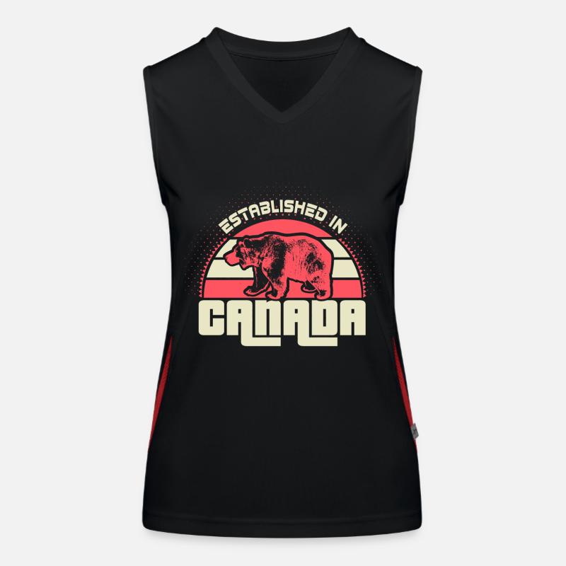 Drapeau canadien du Canada Débardeur respirant contrasté Femme
