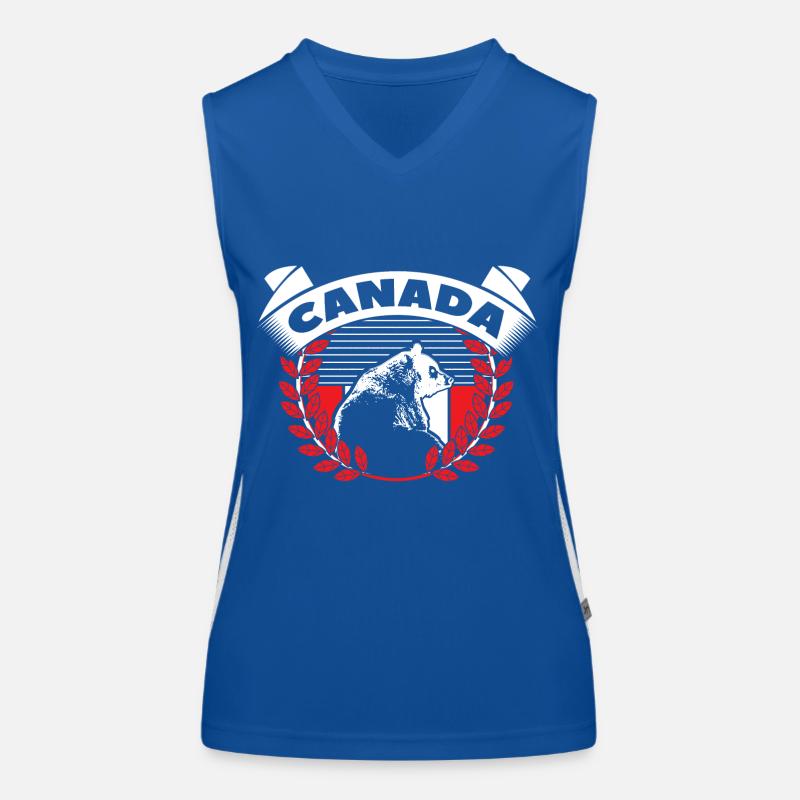 Canada Maple Leaf Flag Gift Women's Functional Contrast Tank Top