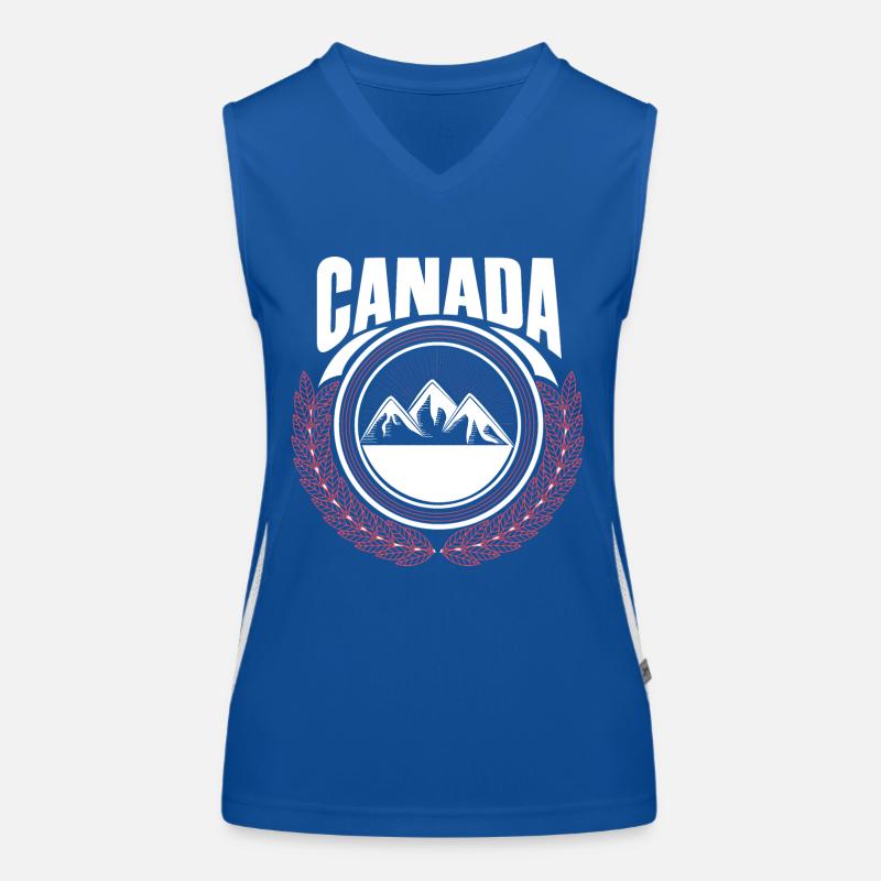 Idée cadeau du pays de naissance de l’érable Canada Débardeur respirant contrasté Femme