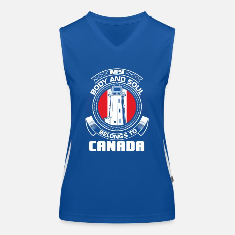 Canada Maple Flag Women's Functional Contrast Tank Top