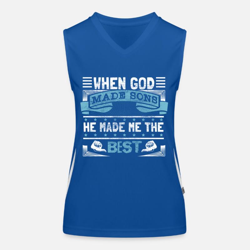 Bester Sohn Vater Geschenk Funktionelles Kontrast-Tank Top für Frauen