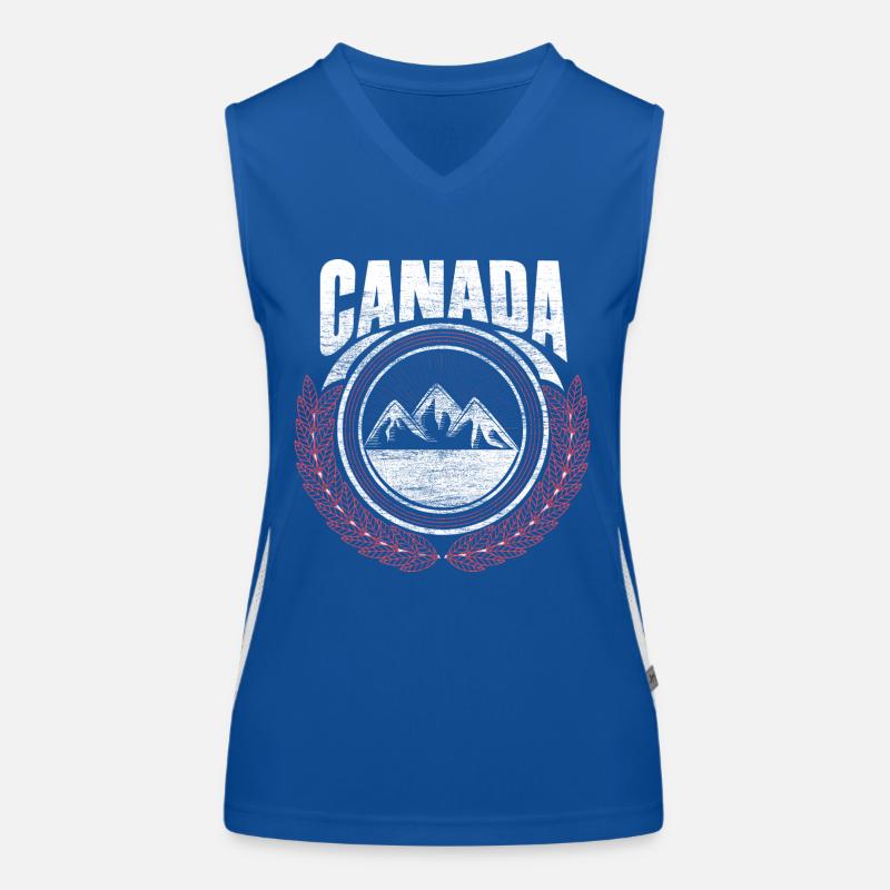 Kanada Elch Herkunft Geschenk Funktionelles Kontrast-Tank Top für Frauen