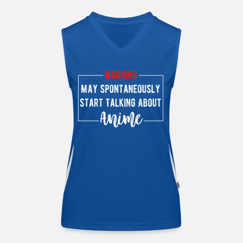 Warning May Spontaneously Start Talking About Women's Functional Contrast Tank Top