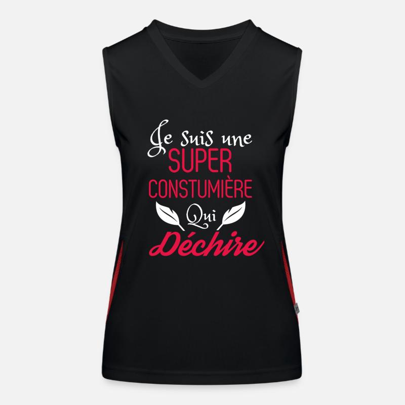 Super constumière qui déchire Débardeur respirant contrasté Femme