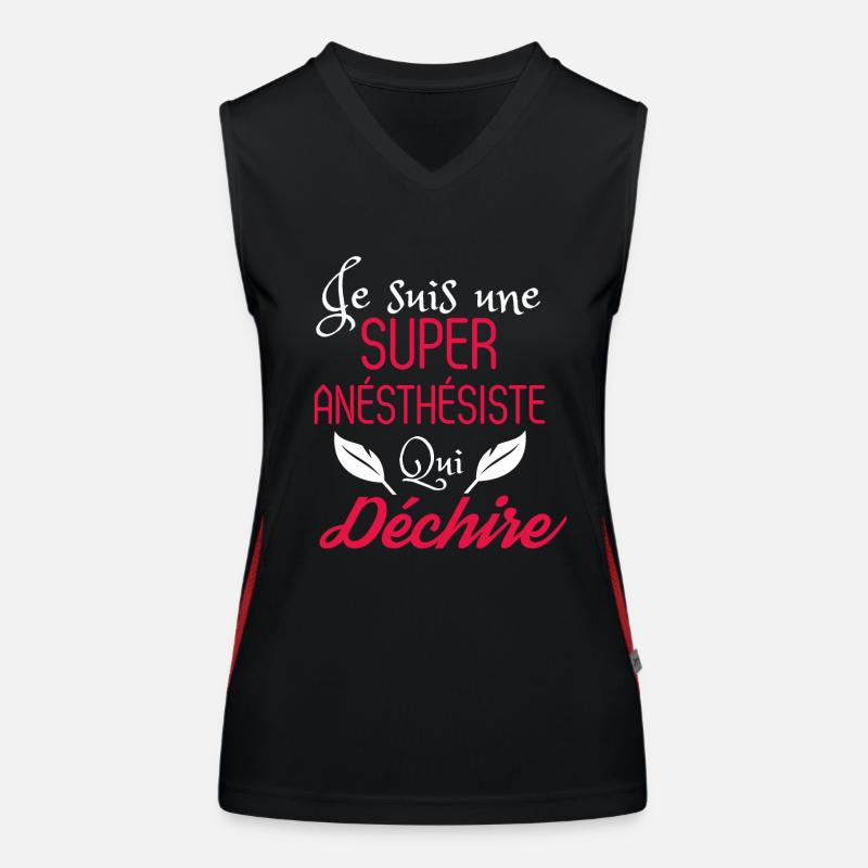 Super anésthésiste qui déchire Débardeur respirant contrasté Femme