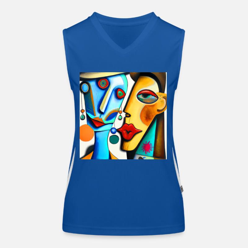 Deux visages dans le style de Débardeur respirant contrasté Femme