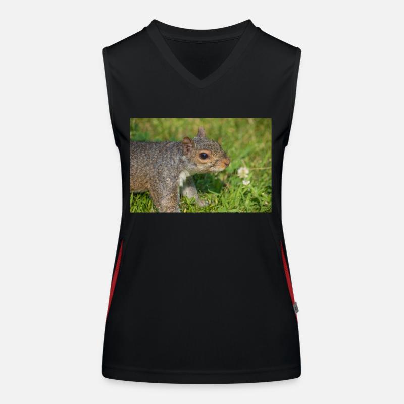 Grey squirrel Grauhörnchen Sciurus carolinensis Women's Functional Contrast Tank Top