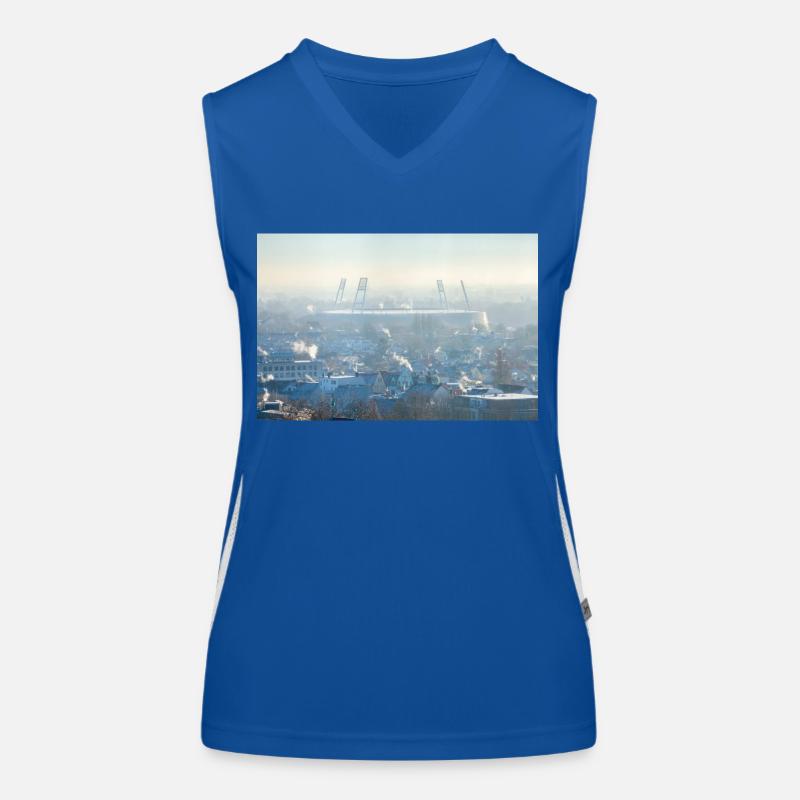 Quarto Top sportivo da donna in contrasto cromatico