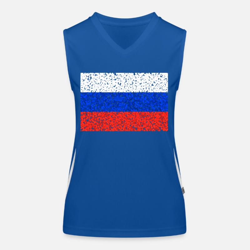Drapeau Russie Fragment Débardeur respirant contrasté Femme