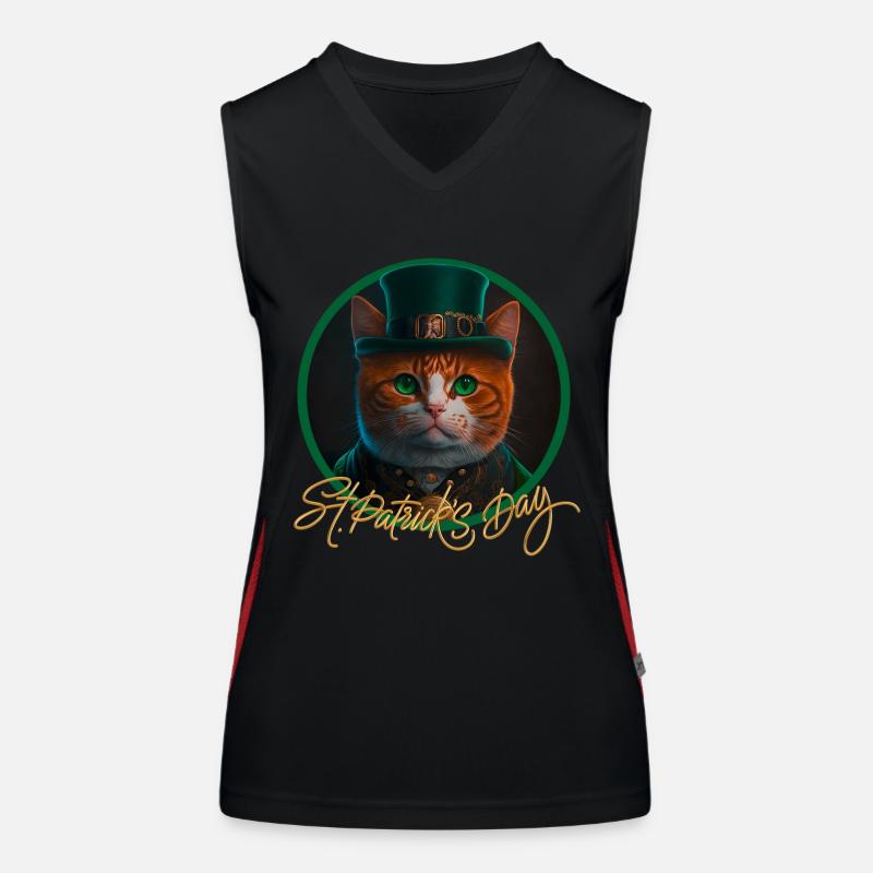Chat de la Saint-Patrick Débardeur respirant contrasté Femme